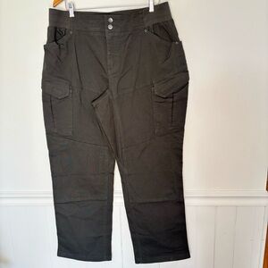 Duluth Women’s Pull On Cargo Charcoal Gray Jeans Size 18W Regular